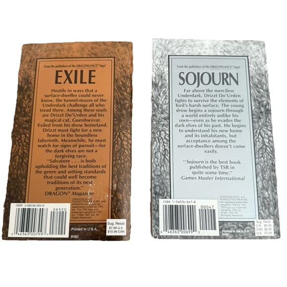 VTG 90s TSR Forgotten Realms: The Dark Elf Trilogy By RA Salvatore Books 2-3 PB - Picture 2 of 9